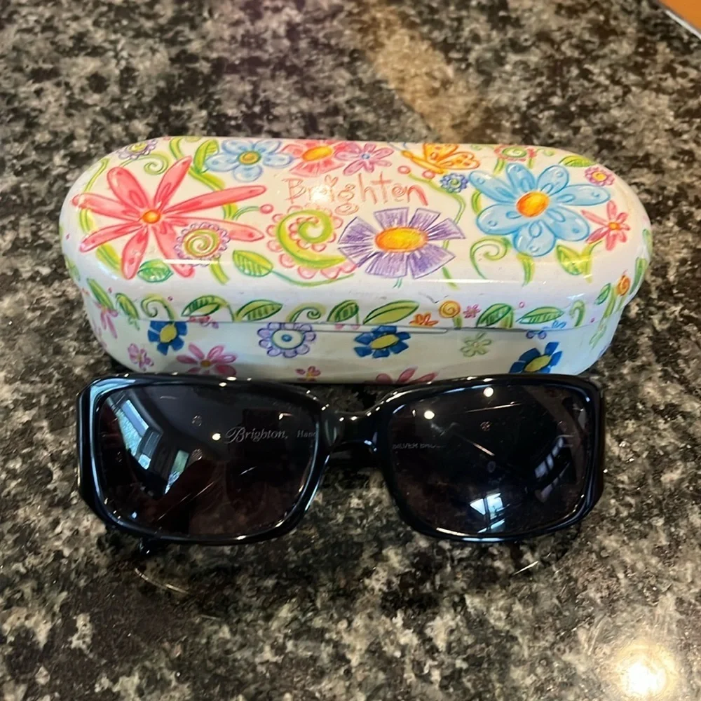 Vintage Brighton Sunglasses handmade Silver Brocade Sunglasses